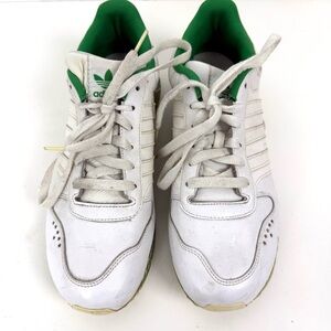 Adidas Originals Green and White Athletic Sneakers Trainers